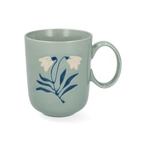 Theemok, steengoed, blauw,  klokjesbloem, 380 ml