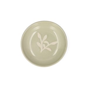 Schaaltje, steengoed, groen, takje, Ø8 cm