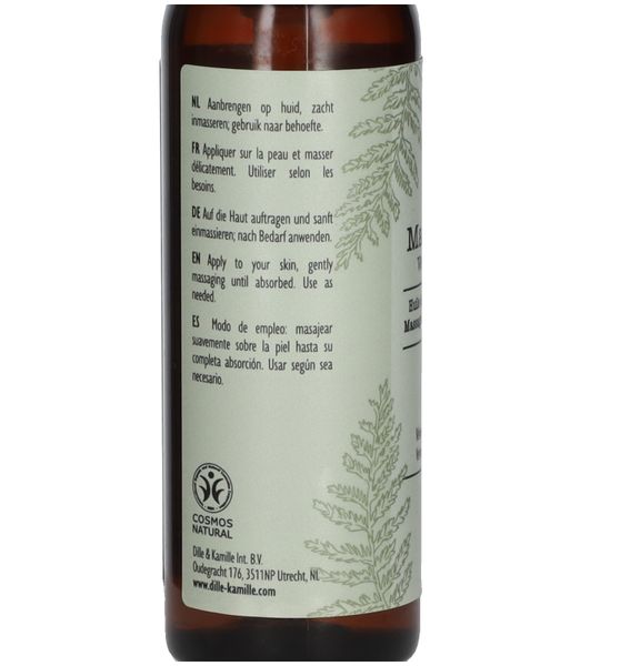 Massageolie, vetiver & ceder, 100 ml