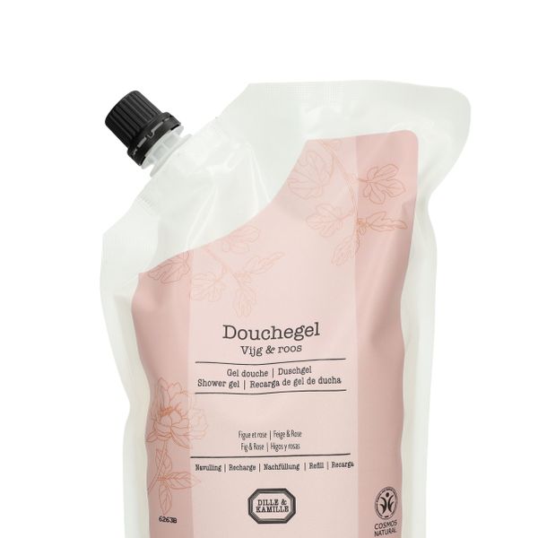 Douchegel navulling, vijg & roos, 500 ml