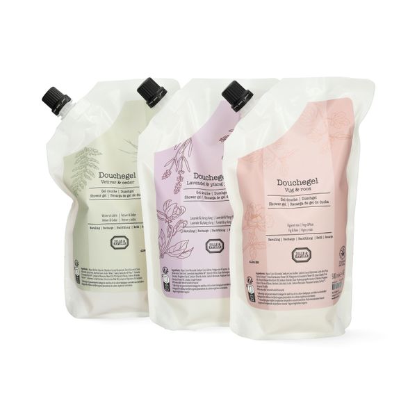 Douchegel navulling, vijg & roos, 500 ml