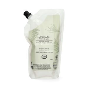 Douchegel navulling, vetiver & ceder. 500 ml 