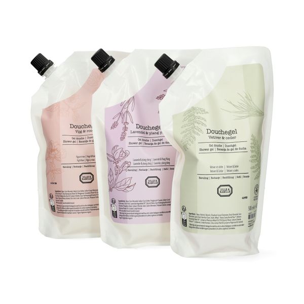 Douchegel navulling, vetiver & ceder, 500 ml