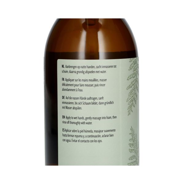 Handzeep, glazen fles, vetiver & ceder, 500 ml