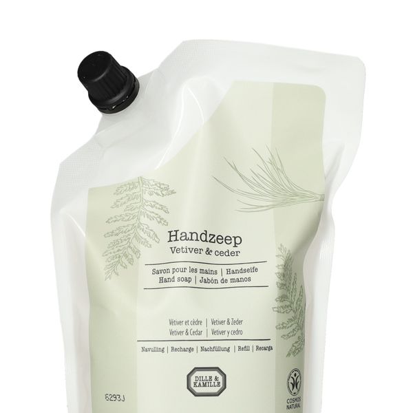 Handzeep navulling, vetiver & ceder, 500 ml