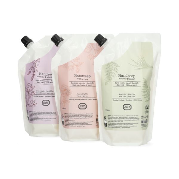 Handzeep navulling, vetiver & ceder, 500 ml