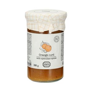 Sinaasappel en speculaas curd, biologisch, 280 gram Sinaasappel en speculaas curd, biologisch, 280 gram