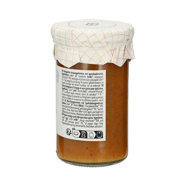 Sinaasappel en speculaas curd, biologisch, 280 gram