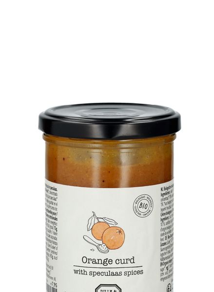 Sinaasappel en speculaas curd, biologisch, 280 gram