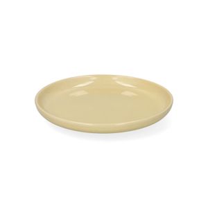Assiette à dessert, émail réactif, grès, jaune blé, Ø16 cm