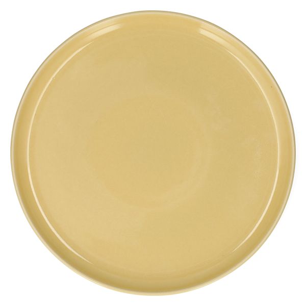 Dinerbord, reactieve glazuur, steengoed, korengeel, Ø27 cm