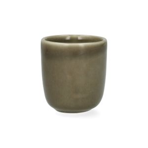 Tasse, émail réactif, grès, vert olive, Ø6 x 6,5 cm