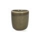 Beker, reactieve glazuur, steengoed, olijfgroen, Ø6 x 6,5 cm