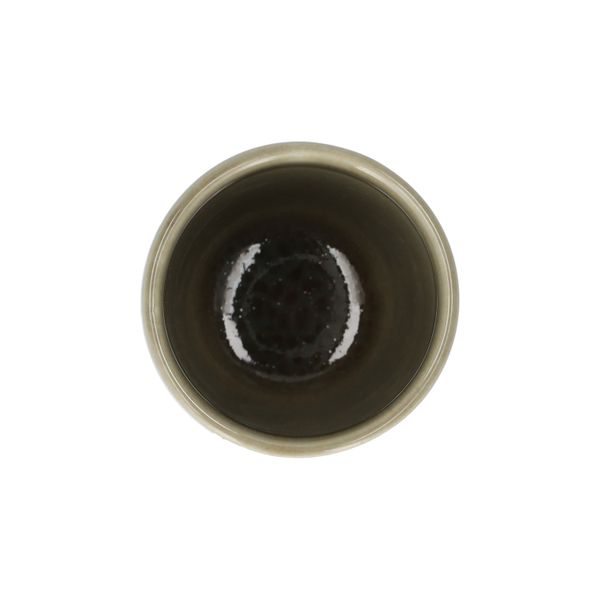 Beker, reactieve glazuur, steengoed, olijfgroen, Ø6 x 6,5 cm