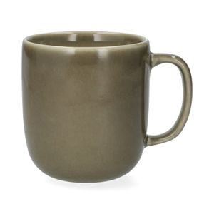 Mug, émail réactif, grès, vert olive, Ø9 x 10 cm
