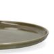 Assiette, émail réactif, grès, vert olive, Ø27 cm