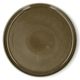 Assiette, émail réactif, grès, vert olive, Ø27 cm