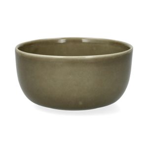Bol, émail réactif, grès, vert olive, Ø14,5 x 7 cm