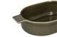 Plat à four, émail réactif, grès, vert olive, 29,5 x 17 cm