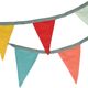 Guirlande de drapeaux, coton bio GOTS, multicolore, 6 m