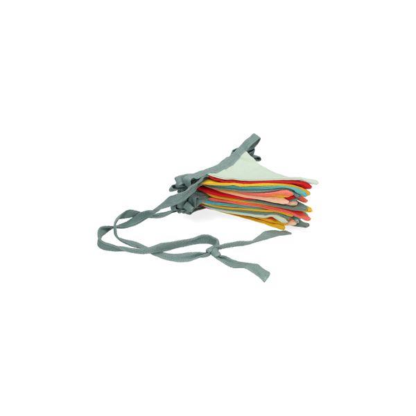 Guirlande de drapeaux, coton bio GOTS, multicolore, 6 m