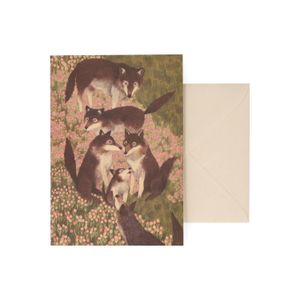 Kaart, World Animal Protection, wolf tussen heide Kaart, World Animal Protection, wolf tussen heide