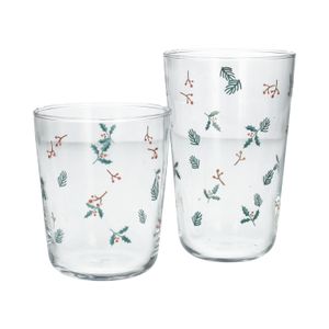 Hoog glas, kersttakjes, 400 ml