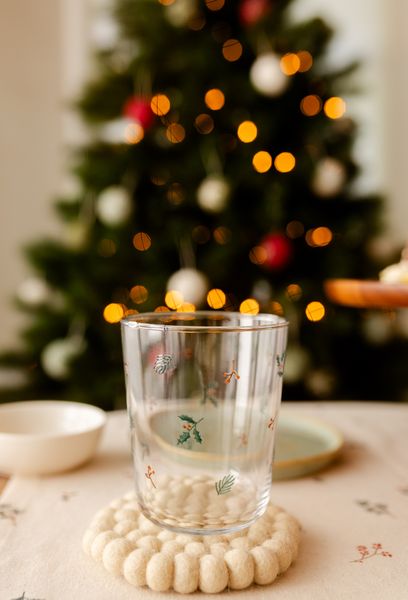 Hoog glas, kersttakjes, 400 ml