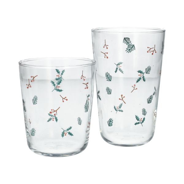 Hoog glas, kersttakjes, 400 ml