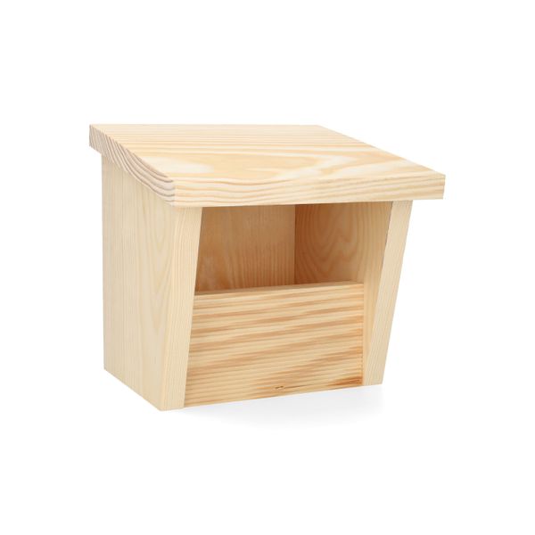 Nestkastje voor roodborstje, grenenhout, 17 x 18 x 17.5 cm