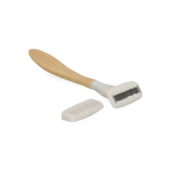 Scheermes, bamboe handvat, incl. 6 mesjes