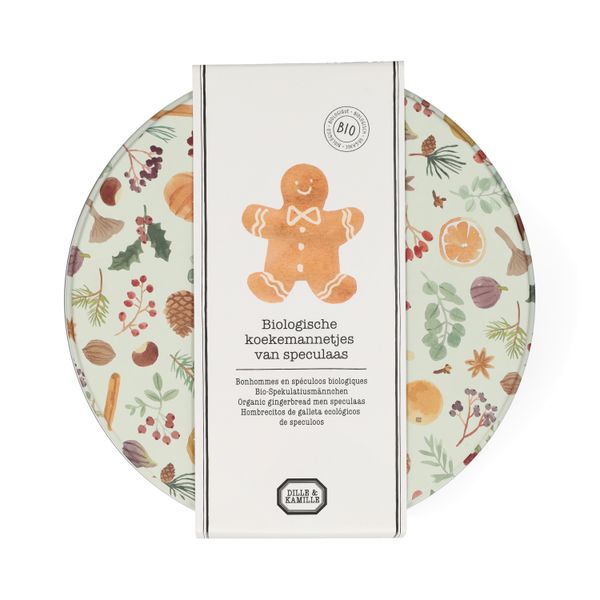 Koekenmannetjes speculaas, biologisch, blik, 130 gram 