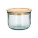 Voorraadpot met bamboe deksel, recycled glas, 600 ml