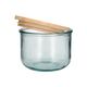 Voorraadpot met bamboe deksel, recycled glas, 600 ml