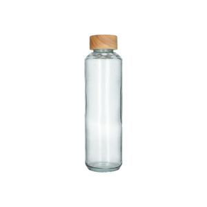 Gourde avec bouchon en bambou, verre recyclé, 670 ml