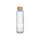Waterfles met bamboedop, recycled glas, 670 ml