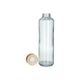 Waterfles met bamboedop, recycled glas, 670 ml