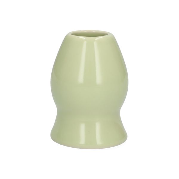 Matcha-Besenhalter, Steingut, reaktive Glasur, grün