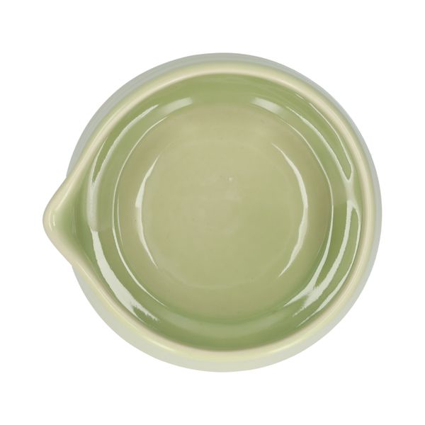 Matchaschale mit Ausgießer, Steingut, reaktive Glasur, grün, 360 ml