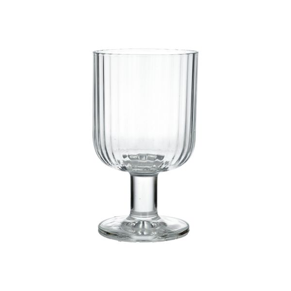 Wijnglas, geribbeld glas, stapelbaar, 270 ml