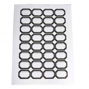 Labels, black border, quantity 32