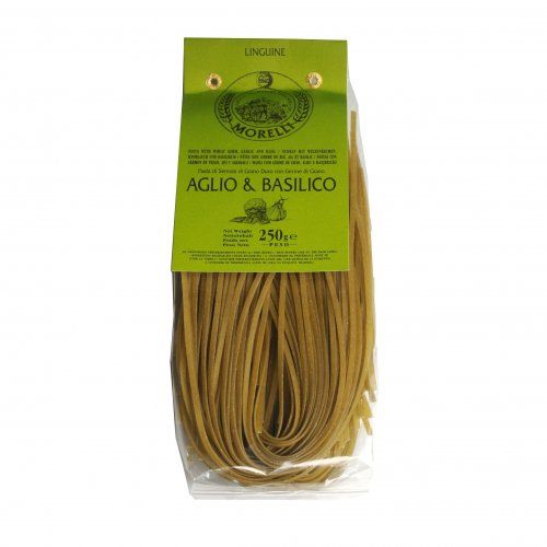 Pasta, linguine met knoflook en basilicum, 250 gram