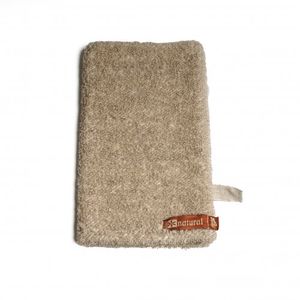 Massagehandschuh, Leinen, braun