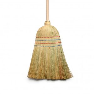 Balai en paille de riz, bois de hêtre, 90 cm