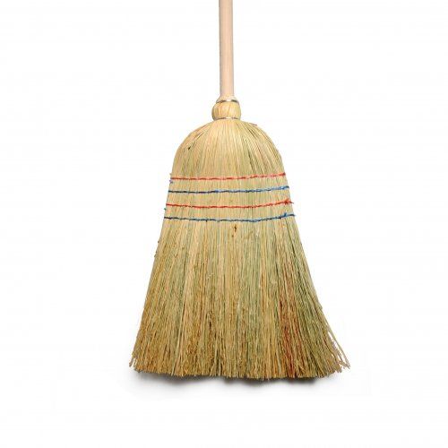 Balai en paille de riz, bois de hêtre, 90 cm