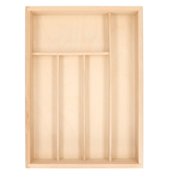 Bestekbak met 5 vakken, beukenhout, 34 x 24,5 cm Bestekbak met 5 vakken, beukenhout, 34 x 24,5 cm