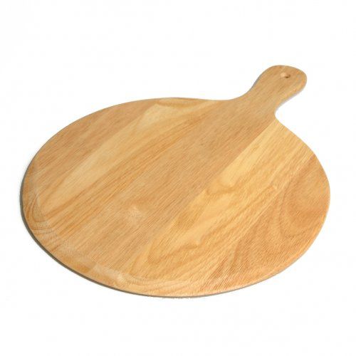 Image of Snij-/pizzaplank, rubberhout,Ø 33 cm