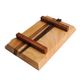 Sushi platter with chopsticks, rubberwood, 25 x 15.5 cm