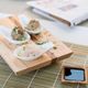 Sushi platter with chopsticks, rubberwood, 25 x 15.5 cm