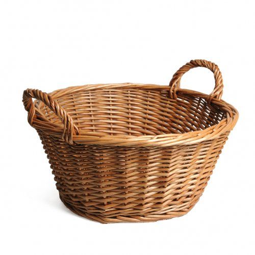 Korb mit Handgriffen, Weidenrute,  Ø 31 cm